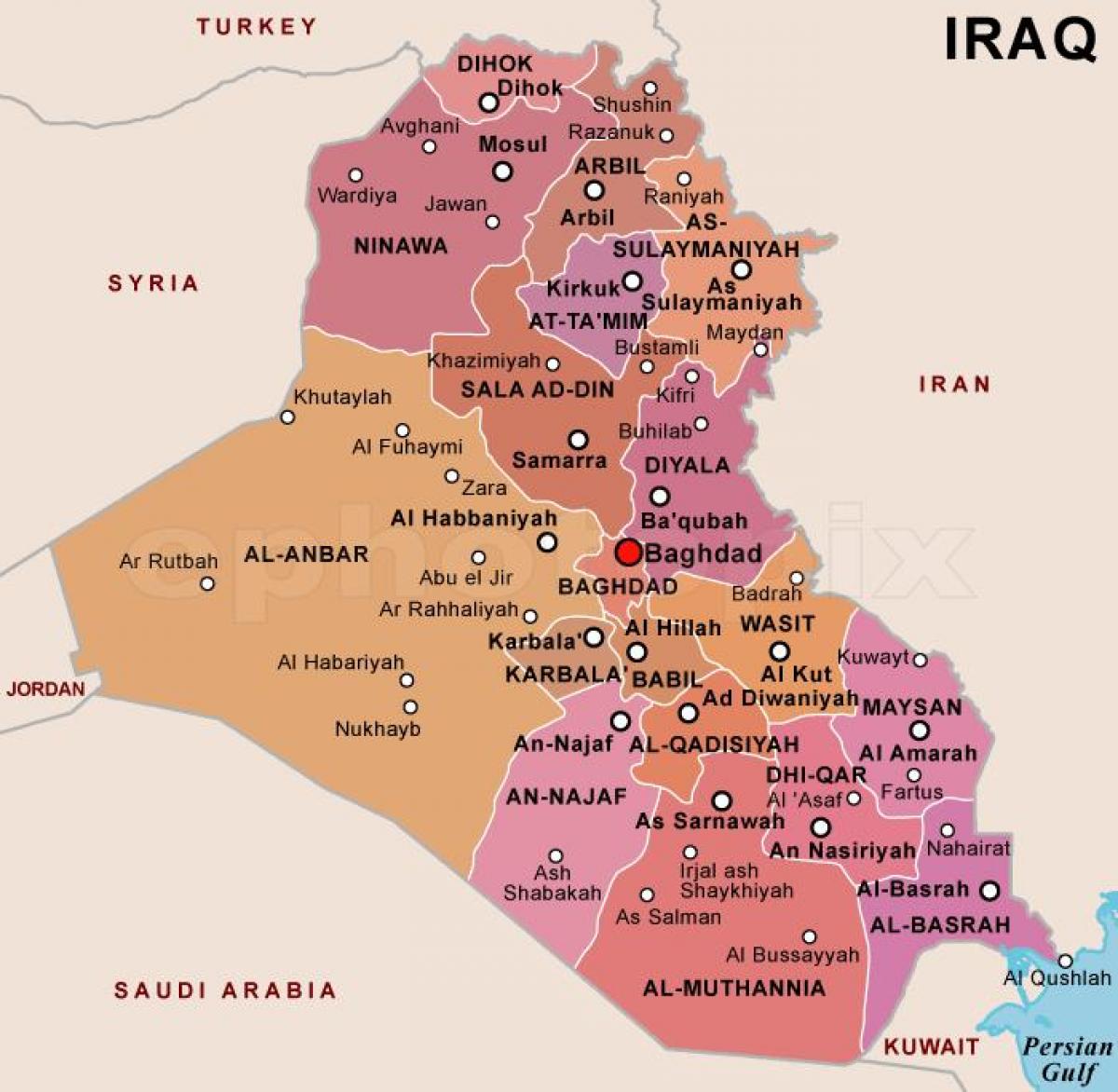 Карта Ірак