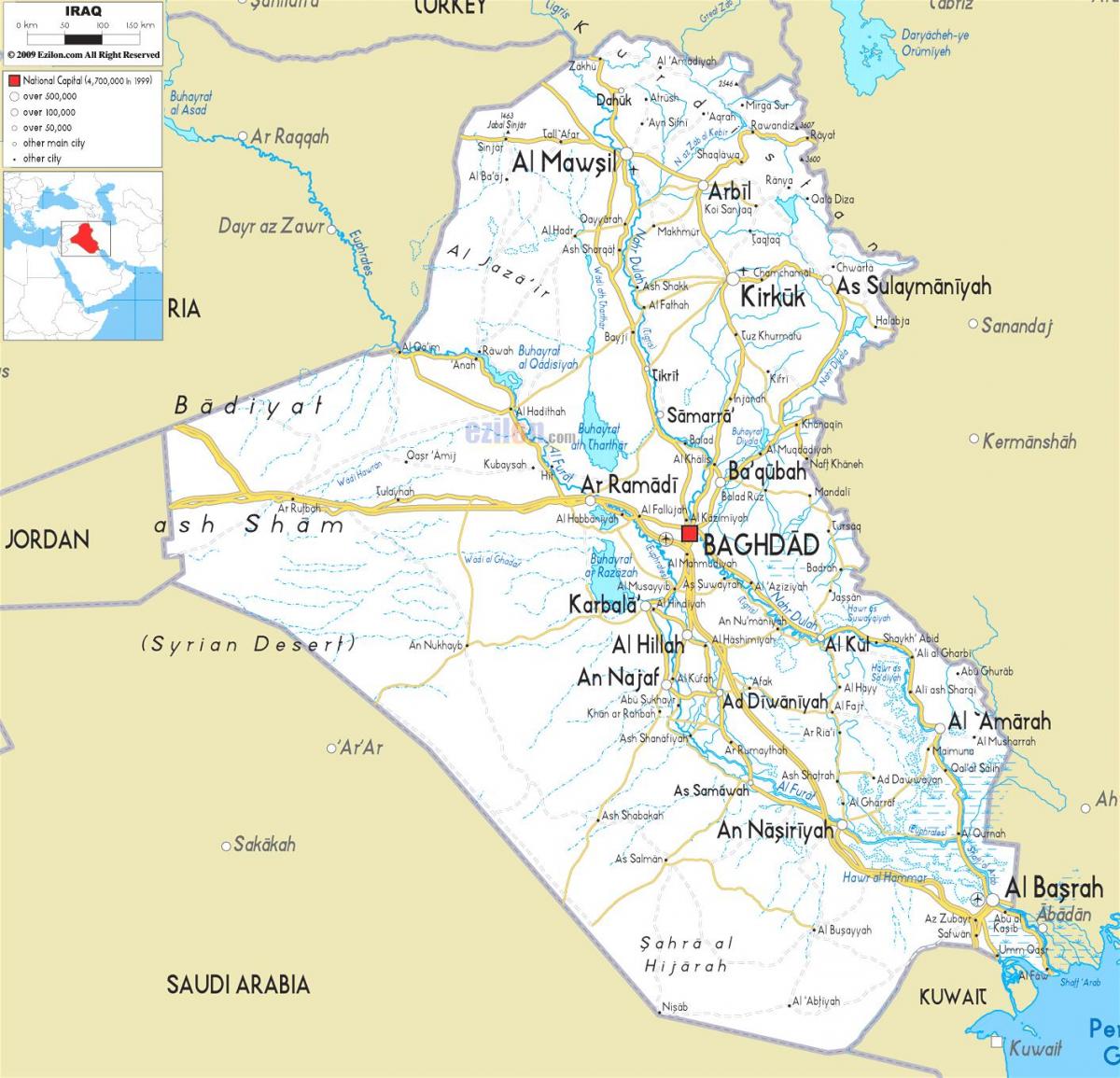 Карта ракі Іраку 